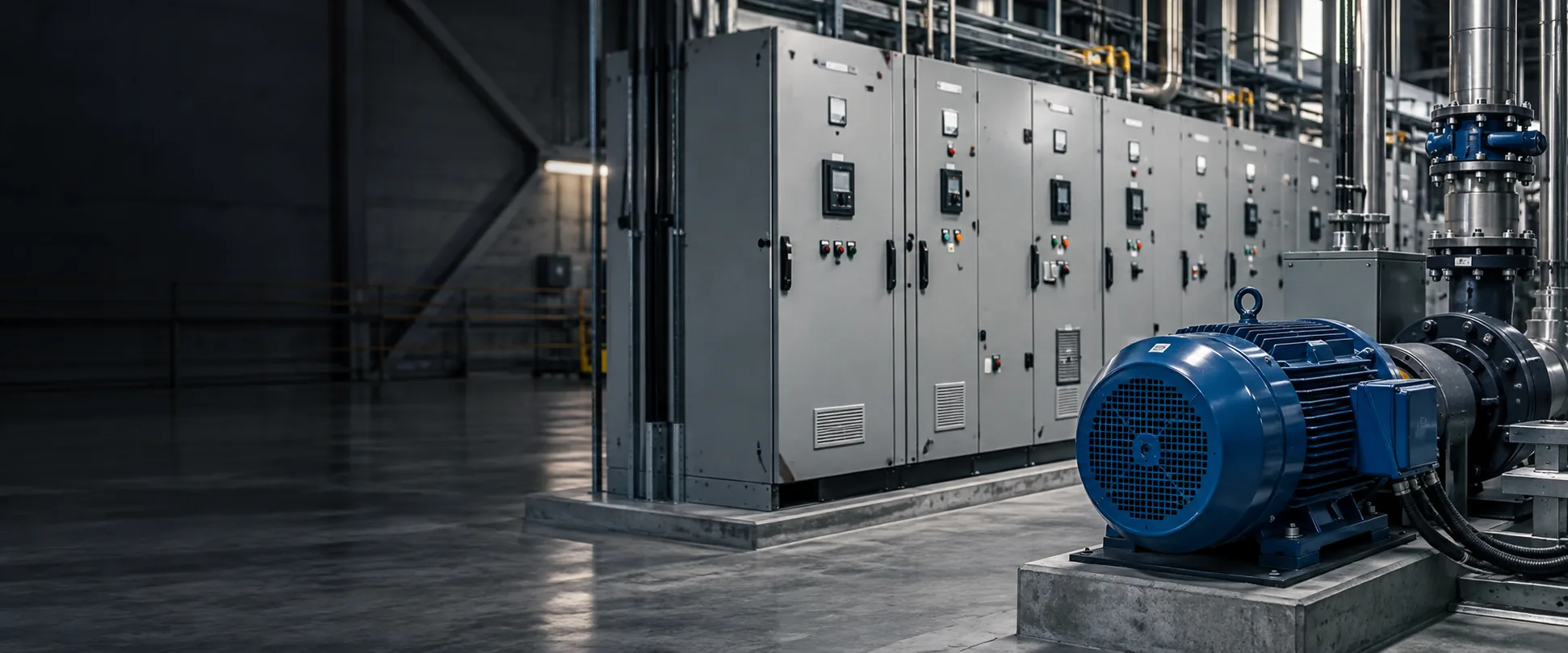 Industrial electrical panels and motors